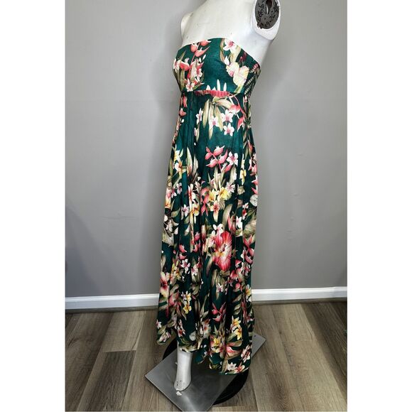 Zimmermann Floral Strapless Smocked Back Linen August Maxi Dress AU 0/US 4 $725 - Picture 4 of 11